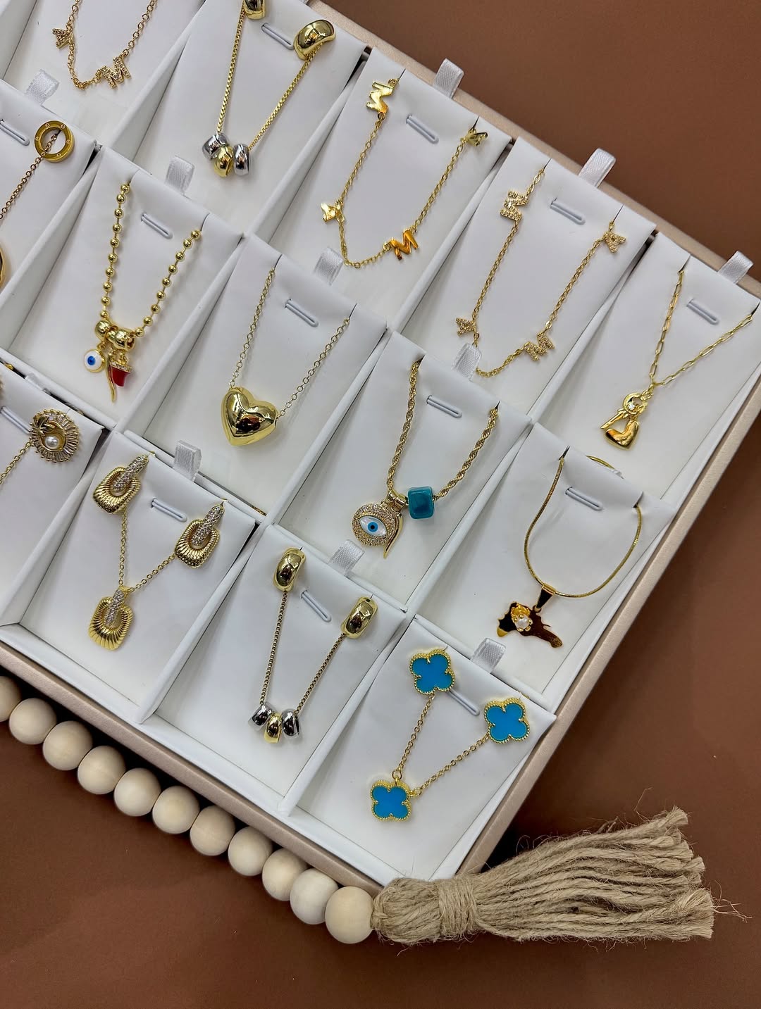 Necklace and earring set in various styles