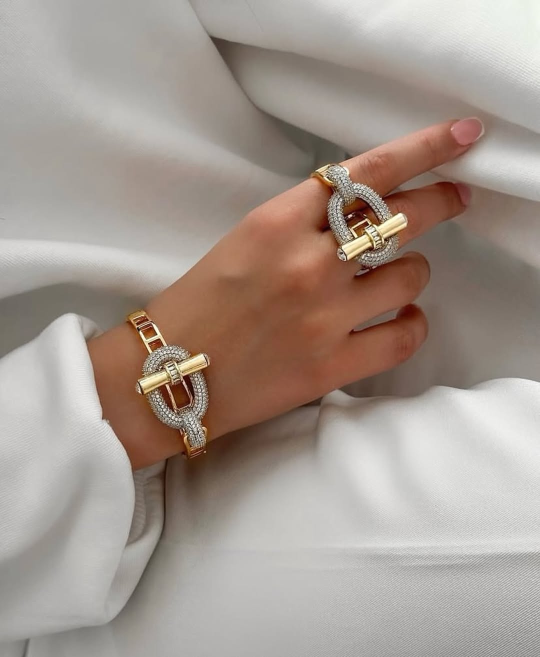 Bracelet and Double ring set