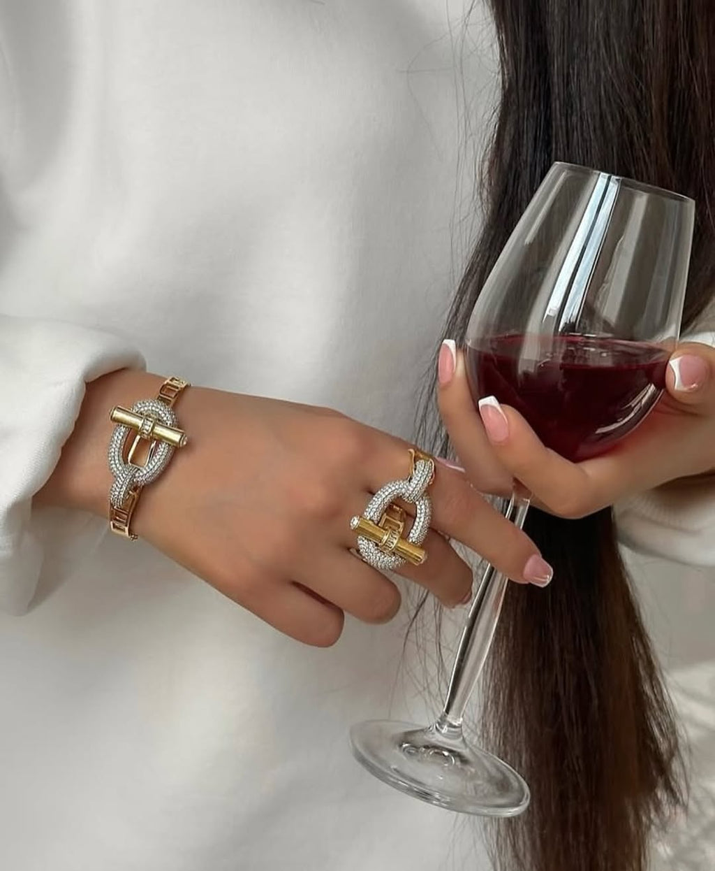 Bracelet and Double ring set