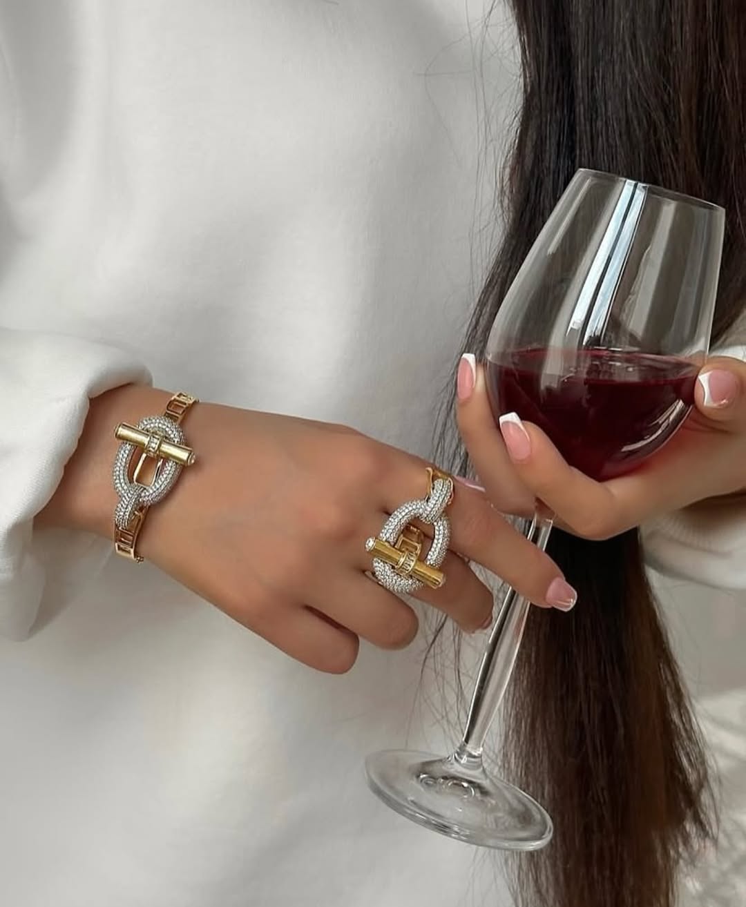 Bracelet and Double ring set