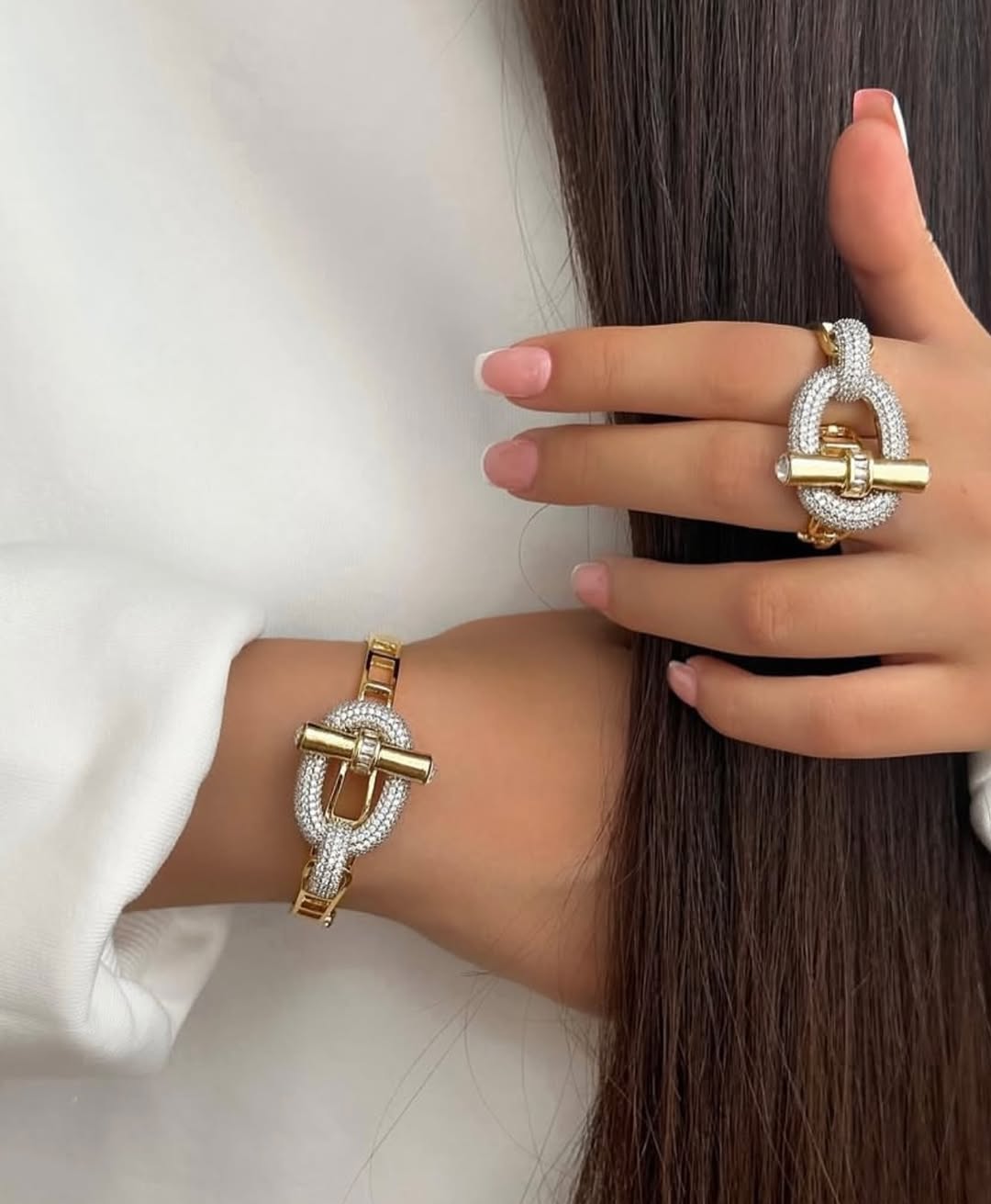 Bracelet and Double ring set