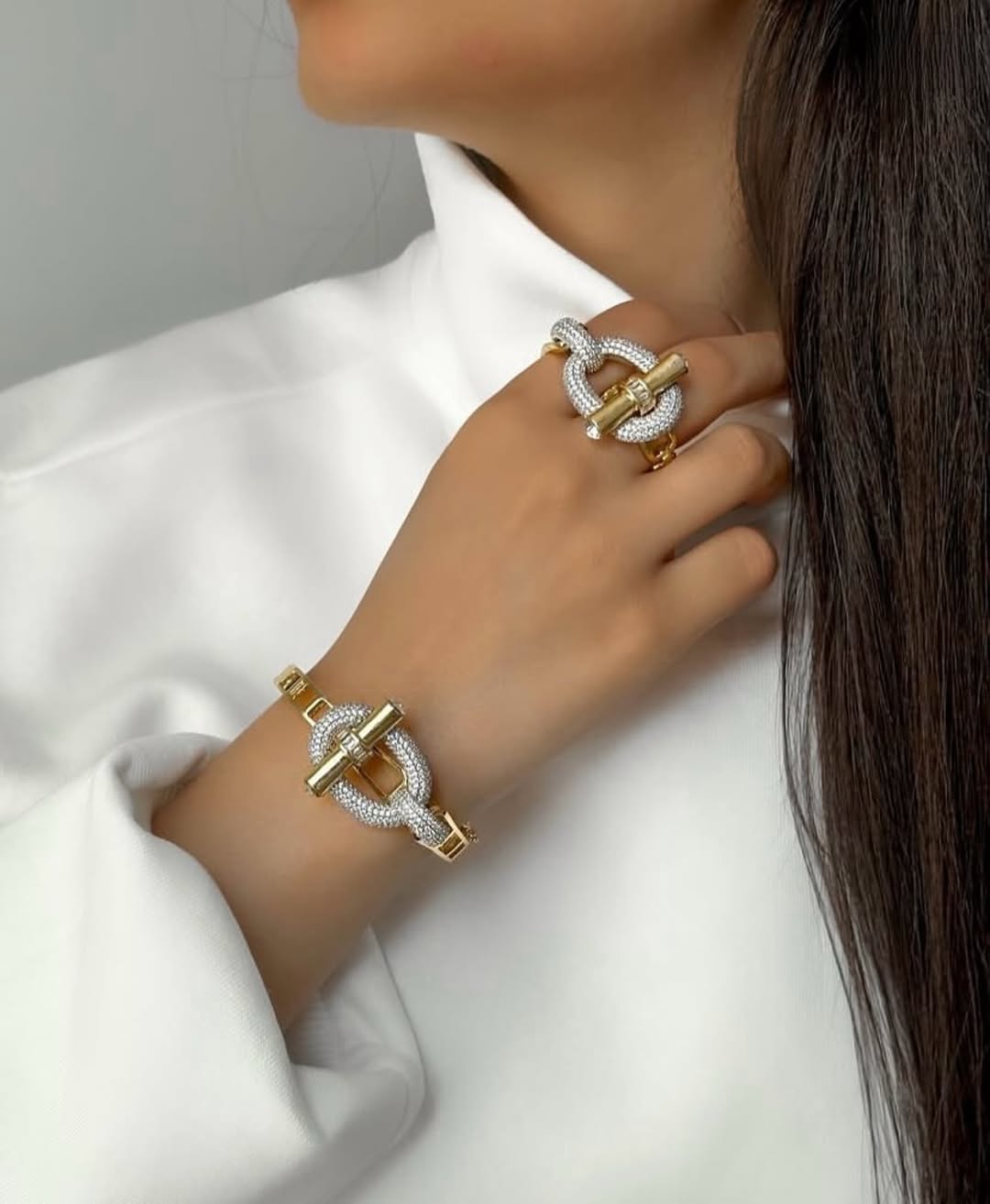 Bracelet and Double ring set