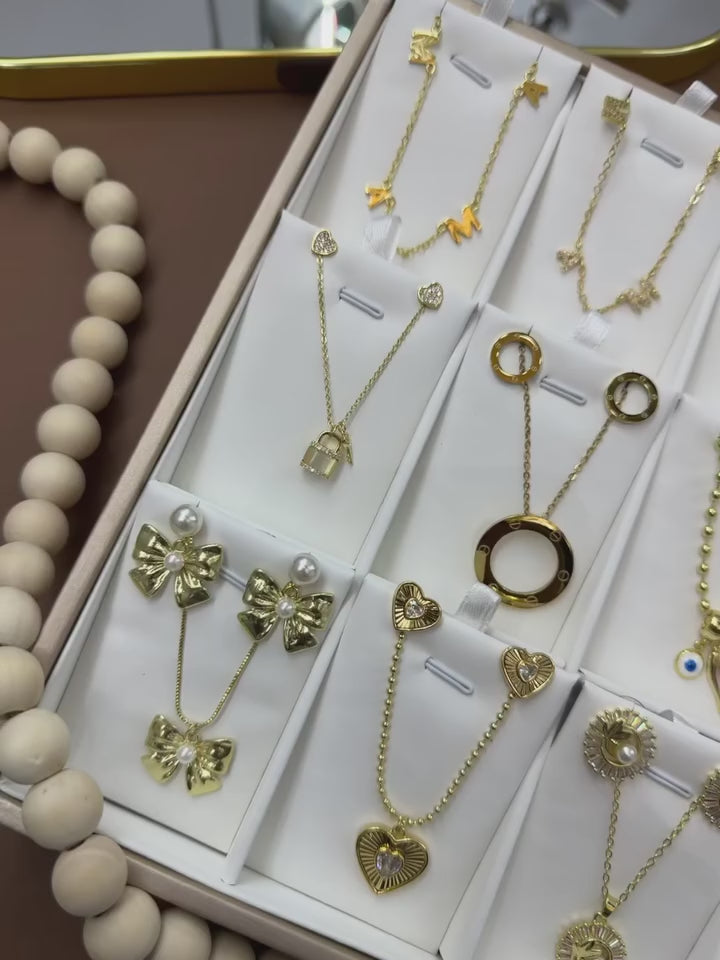 Necklace and earring set in various styles